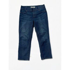 Chicos Platinum Denim 0.5 Blue Cropped Pull-on Jea